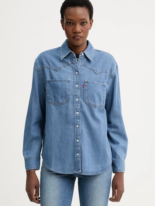 Obrázek produktu Levi's Džínová košile Levi's TEODORA WESTERN modrá