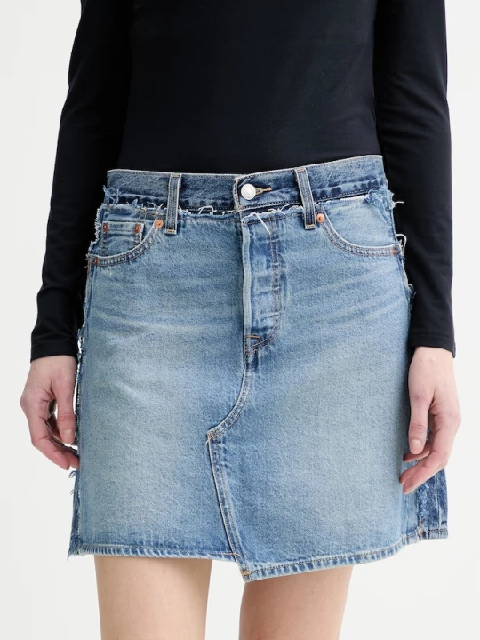 Obrázek produktu Levi's Džínová sukně Levi's DECONSTRUCTED EDGE modrá