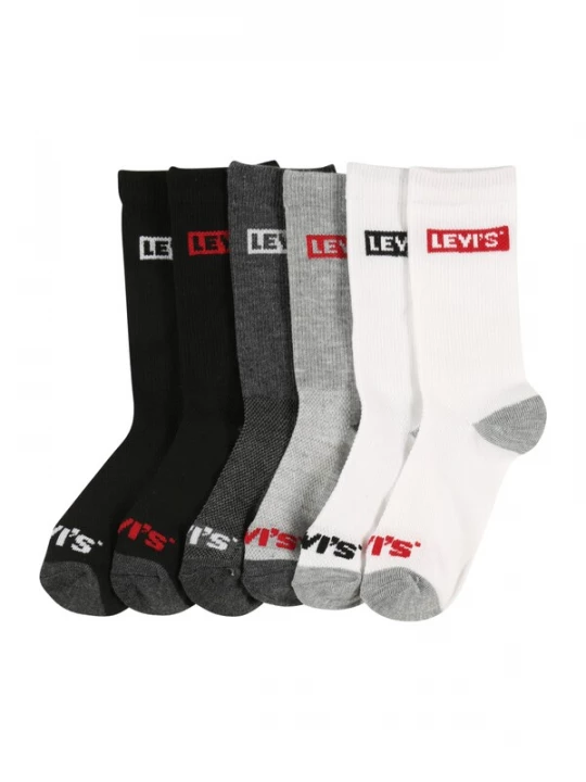 Obrázek produktu Levi's Kids Ponožky  šedý melír / červená / černá / bílá