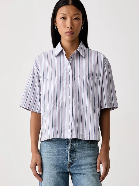 Obrázek produktu Levi's košile dámská bavlněná HARLIE SS CROPPED fialová