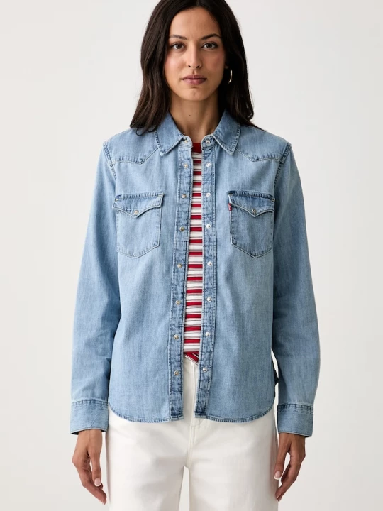 Obrázek produktu Levi's košile dámská džínová HERITAGE WESTERN DENIM modrá