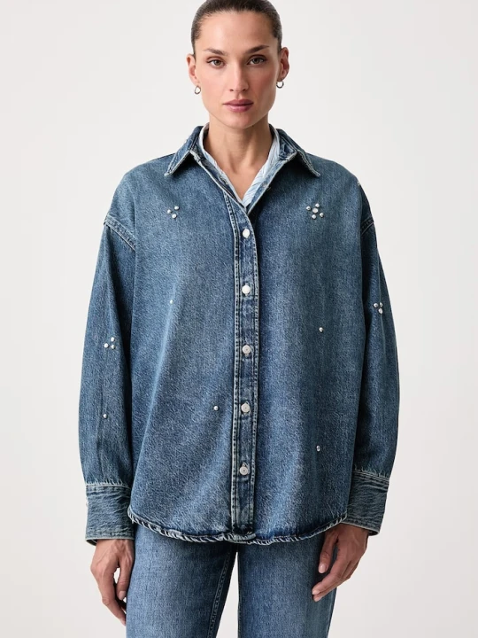 Obrázek produktu Levi's košile dámská s bavlnou JORDAN DENIM modrá
