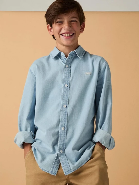 Obrázek produktu Levi's košile dětská bavlněná BATTERY HOUSEMARK SHIRT modrá