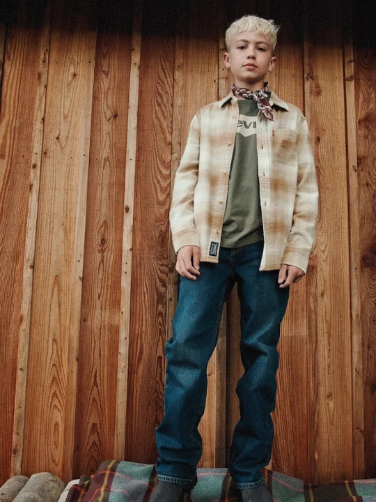 Obrázek produktu Levi's košile dětská bavlněná SHADOW PLAID SHIRT béžová