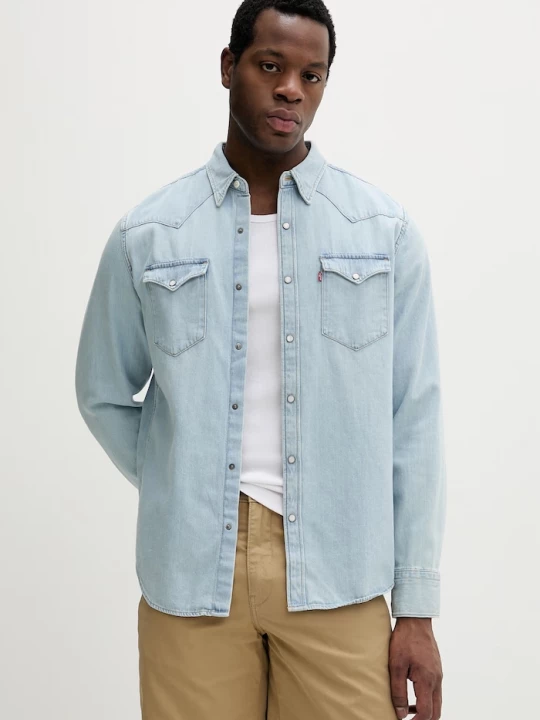 Obrázek produktu Levi's košile pánská džínová BARSTOW WESTERN STANDARD modrá