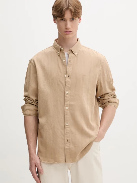 Obrázek produktu Levi's košile pánská se lnem AUTHENTIC BUTTON DOWN béžová