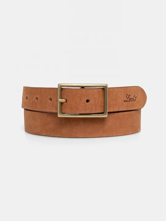 Obrázek produktu Levi's Kožený pásek Levi's RECTANGLE BUCKLE oranžová