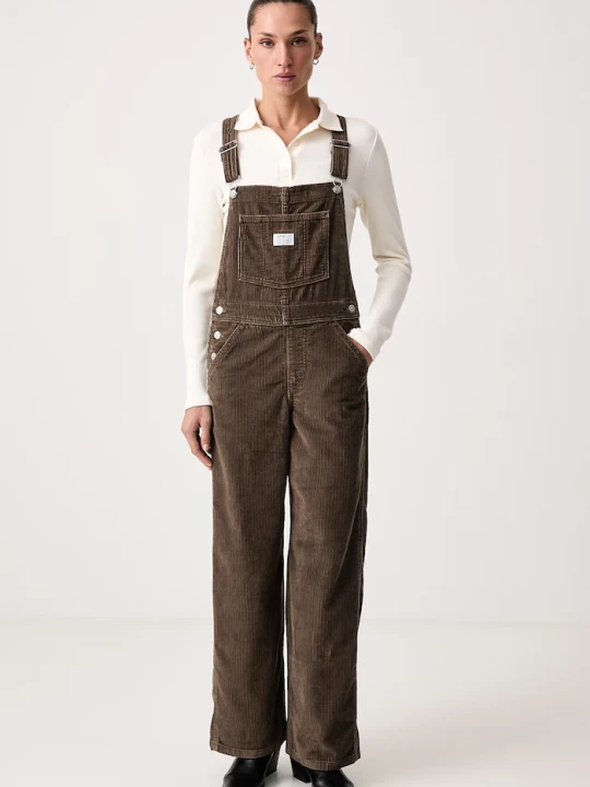 Obrázek produktu Levi's lacláče manšestrové dámské FL BAGGY OVERALL hnědá