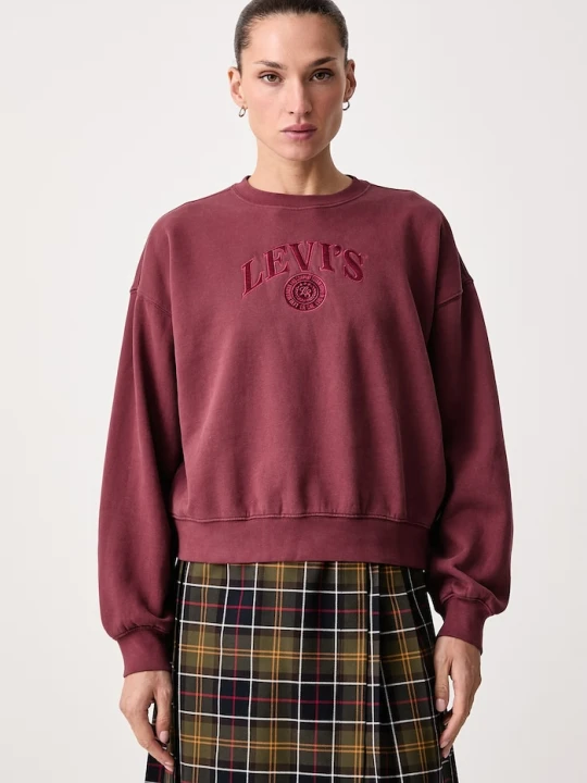 Obrázek produktu Levi's mikina dámská s bavlnou GR VINTAGE BOXY CREW červená