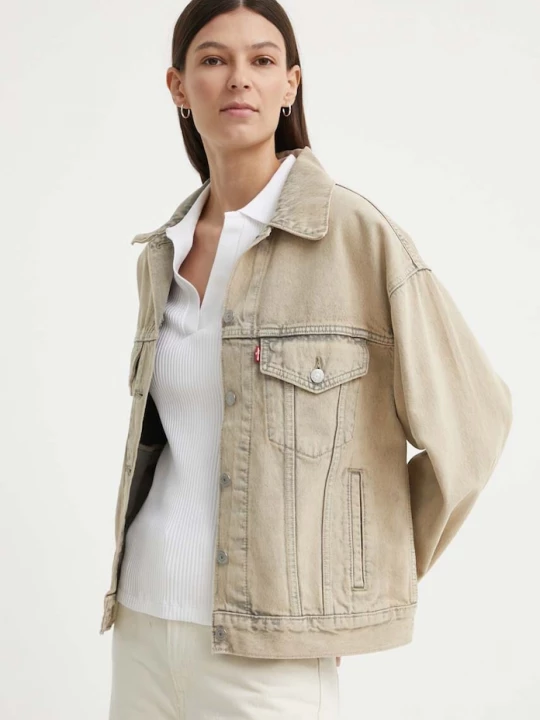Obrázek produktu Levi's oversized bunda dámská džínová 90S TRUCKER béžová