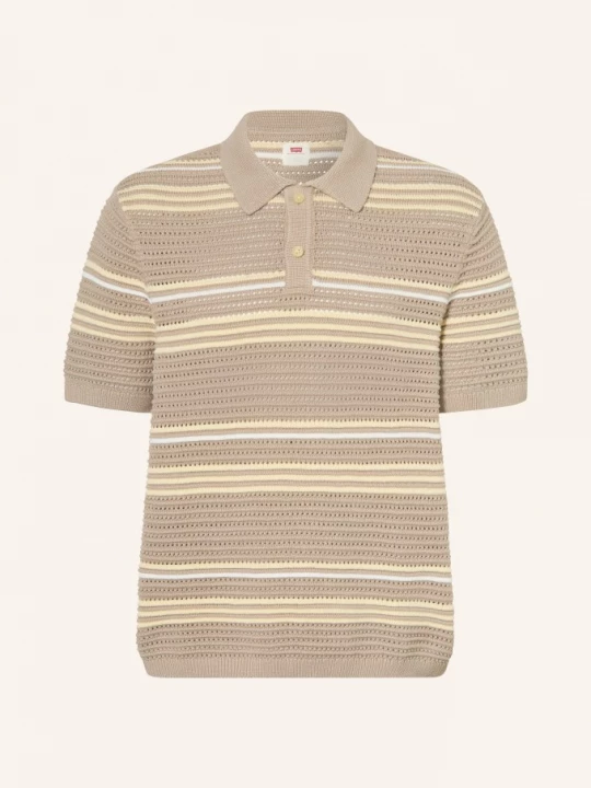 Obrázek produktu Levi's® Pletené Polo Tričko Laguna černošedá / tmavě žlutá / bílá
