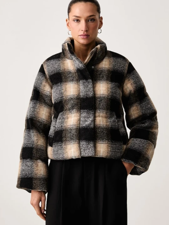 Obrázek produktu Levi's prošívaná bunda dámská s příměsí vlny BRYNN CROP - NOVELTY béžová