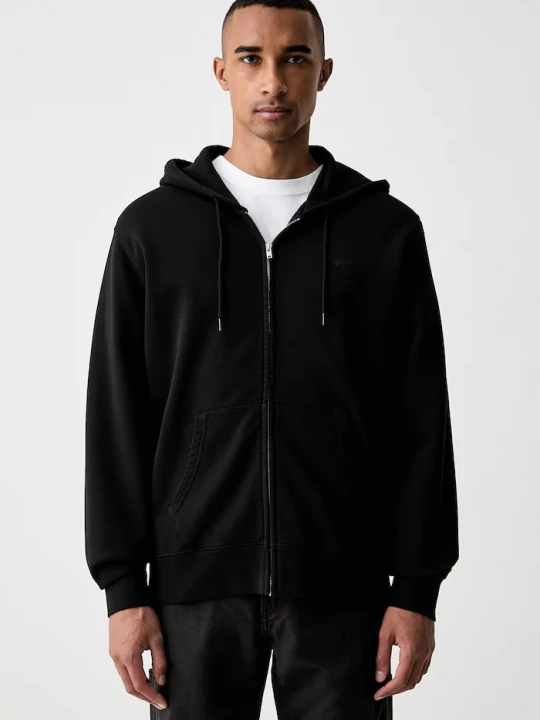 Obrázek produktu Levi's rozepínací mikina s kapucí pánská bavlněná THE ORIGINAL HM ZIP UP černá