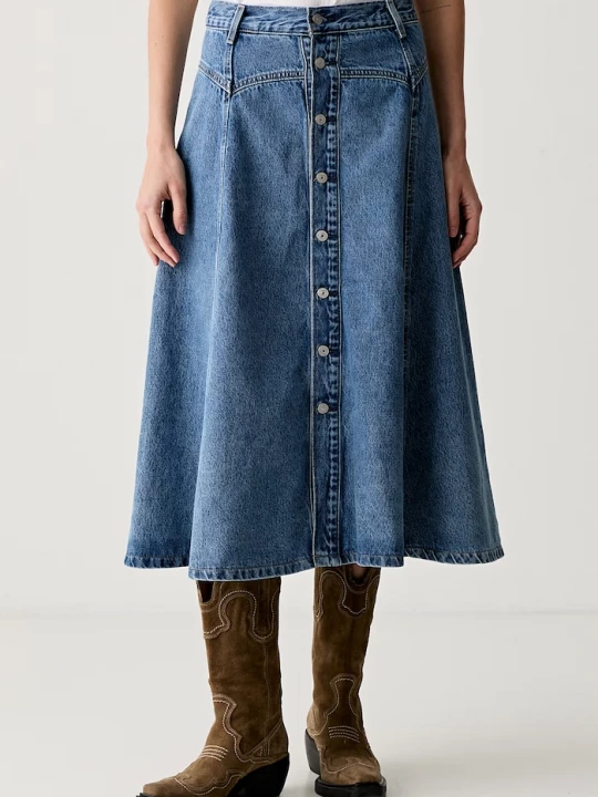 Obrázek produktu Levi's rozšířená sukně džínová YOKED WESTERN modrá