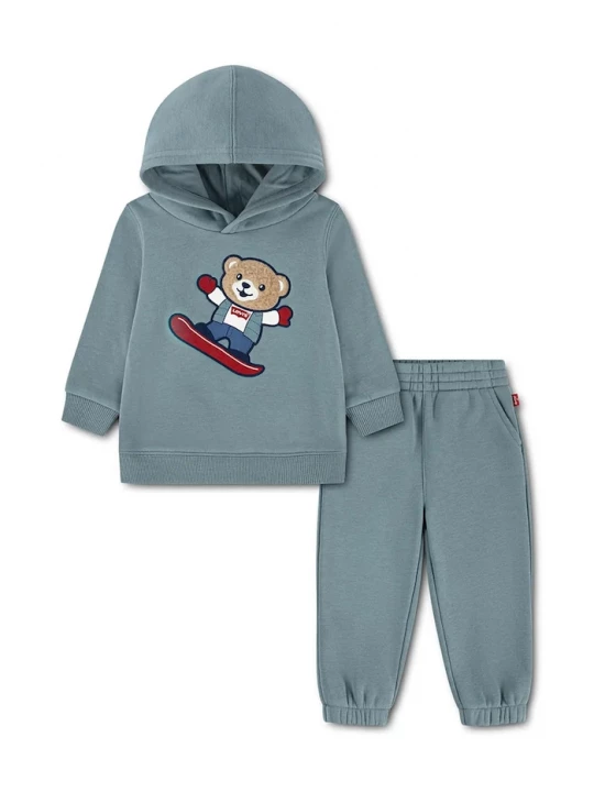 Obrázek produktu Levi's teplákový set dětský s bavlnou BEAR KNIT SET tyrkysová