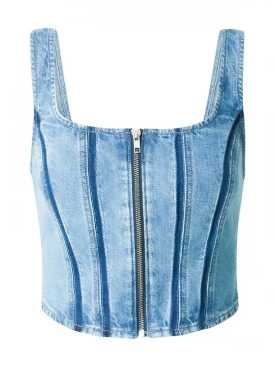 Obrázek produktu LEVI'S ® Top 'Seamed Zip Bustier Top' modrá džínovina