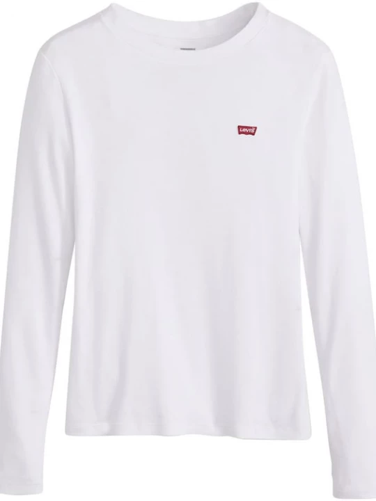 Obrázek produktu LEVI'S ® Tričko 'Essential Housemark Long Sleeve Tee'  karmínově červené / bílá