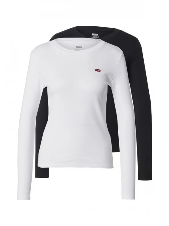 Obrázek produktu LEVI'S ® Tričko 'Essential Long Sleeve Tee (2-Pack)' červená / černá / bílá