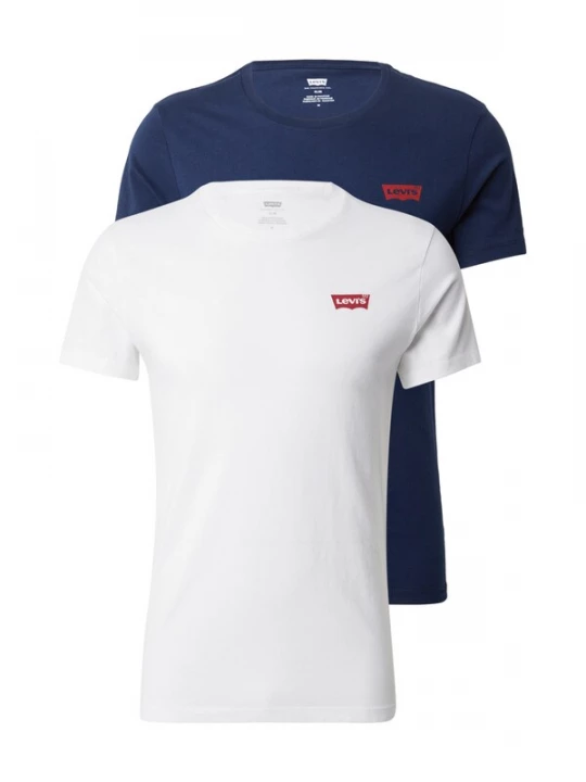 Obrázek produktu LEVI'S ® Tričko 'Graphic Crewneck T-Shirt - 2 Pack'  tmavě modrá / červená / bílá