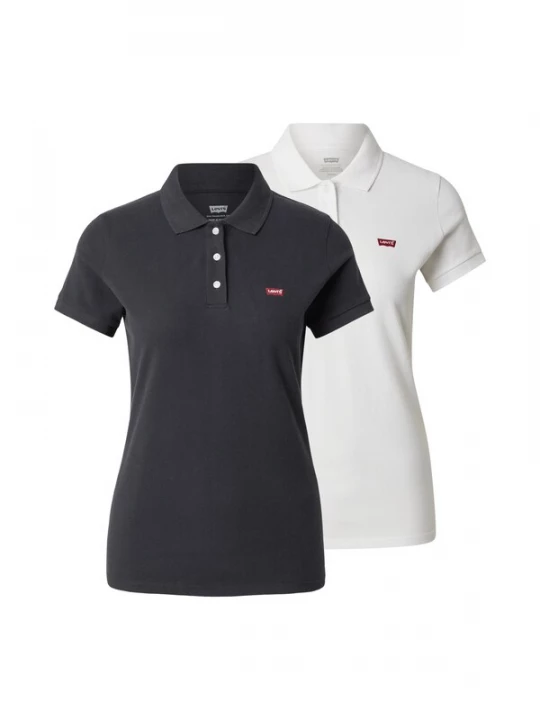 Obrázek produktu LEVI'S ® Tričko 'Housemark Polo Shirt (2-Pack)' černá / bílá