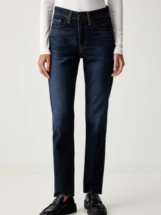 Obrázek produktu Levi's wide leg džíny dámské 724 HIGH RISE STRAIGHT námořnická modř