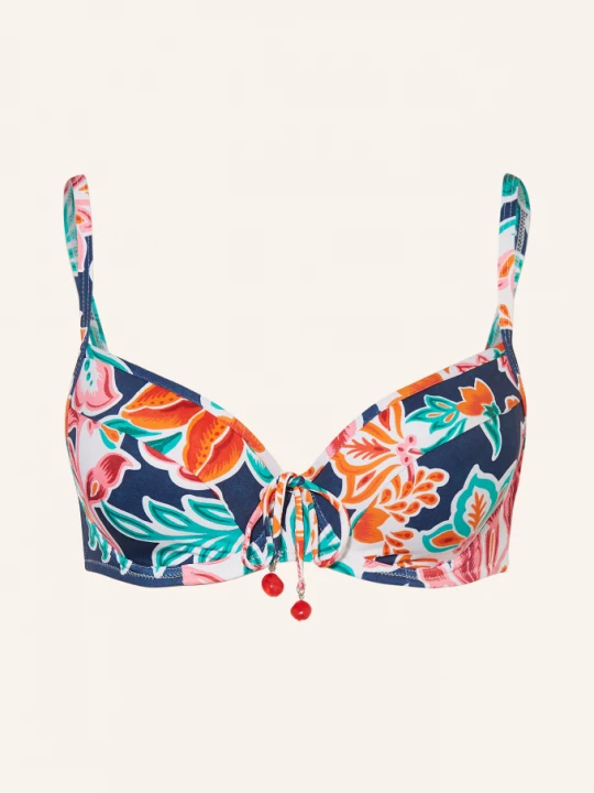 Obrázek produktu Lidea Bikini Top S Kosticemi Petal Patch tmavě modrá / oranžová / tmavě zelená