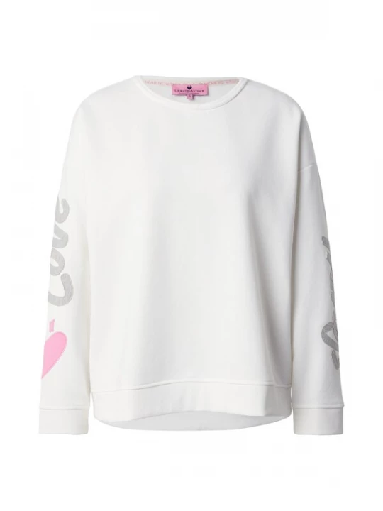 Obrázek produktu LIEBLINGSSTÜCK Mikina 'LatifahEP' světle šedá / světle růžová / bílá