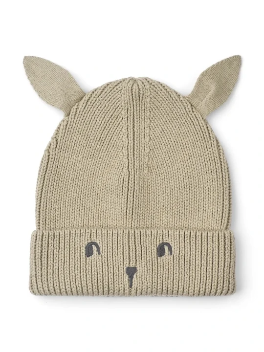 Obrázek produktu Liewood čepice dětská bavlněná Gina Beanie w Rabbit Embroidery béžová