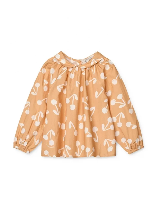 Obrázek produktu Liewood Dětská bavlněná halenka Liewood Rhea Printed Top oranžová