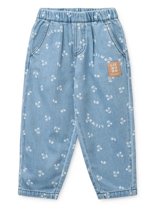 Obrázek produktu Liewood džíny loose dětské Borris Light Printed Denim Pants modrá