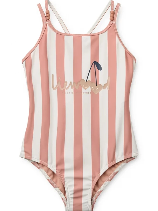 Obrázek produktu Liewood jednodílné dětské plavky Suna Stripe Swimsuit růžová