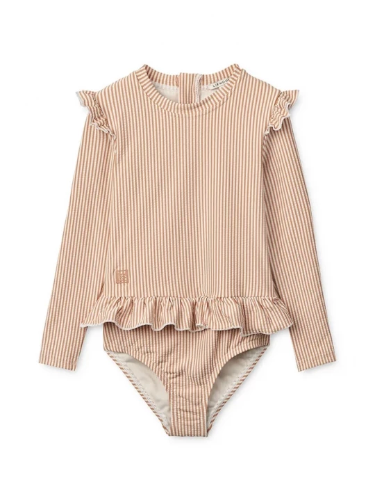 Obrázek produktu Liewood Jednodílné plavky pro miminko Liewood Sille Baby Seersucker Swimsuit oranžová