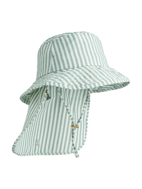 Obrázek produktu Liewood kšiltovka dětská Damona Seersucker Sun Hat zelená