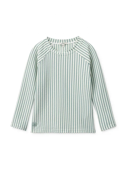 Obrázek produktu Liewood plážové tričko s dlouhým rukávem dětské Noah Seersucker Longsleeve Swim Tee zelená