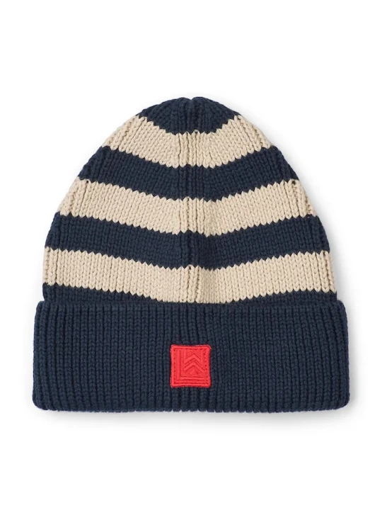 Obrázek produktu Liewood pletená čepice dětská bavlněná Ezra Beanie námořnická modř