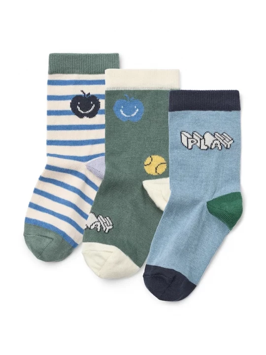Obrázek produktu Liewood ponožky dětské Silas Socks 3-Pack modrá