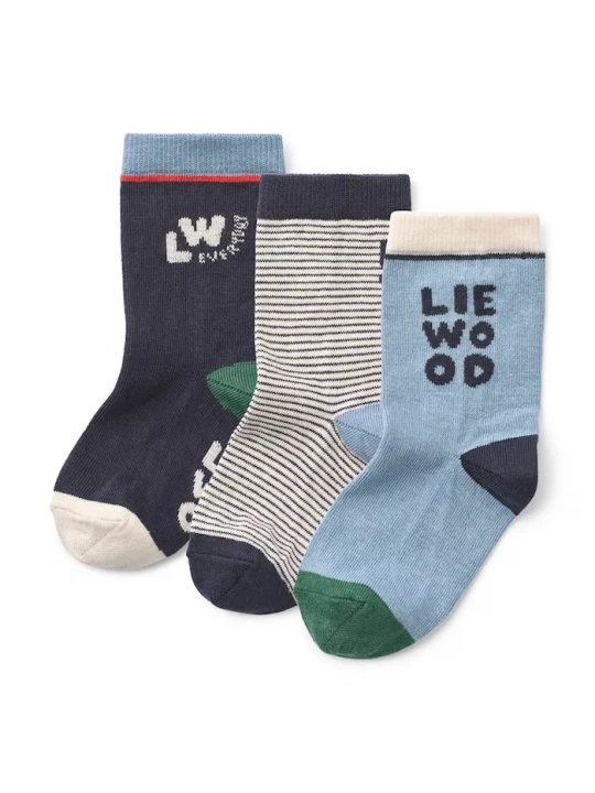 Obrázek produktu Liewood ponožky dětské Silas Socks 3-pack modrá