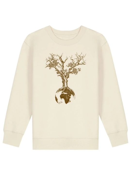 Obrázek produktu Life-Tree Mikina 'Kids Unisex Weltenbaum' přírodní bílá