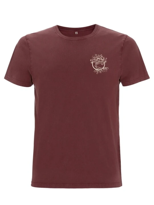 Obrázek produktu Life-Tree Tričko 'Fairwear Organic Logo Basic Shirt Men Stone Washed Red Olive' červená