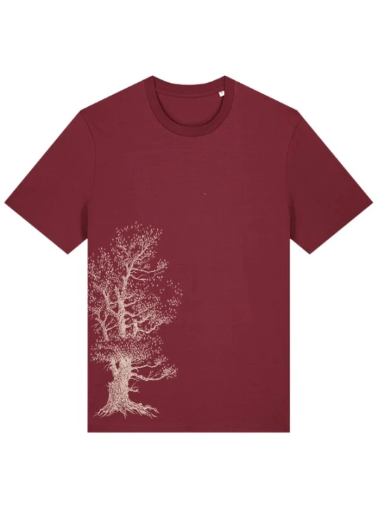 Obrázek produktu Life-Tree Tričko 'Organic Fairwear Pine Tree' burgundská červeň