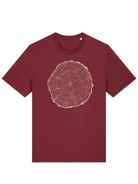 Obrázek produktu Life-Tree Tričko 'Organic Fairwear Shirt Men Burgundy Bigslice' burgundská červeň