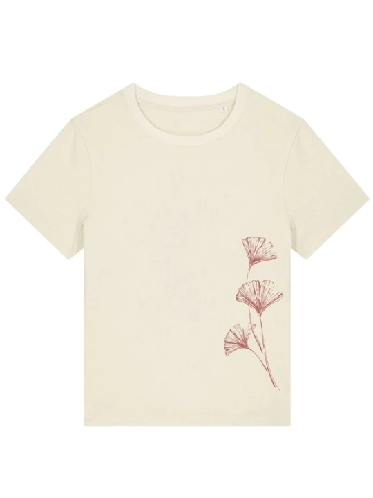 Obrázek produktu Life-Tree Tričko 'Shirt "Fairwear Organic" Ginkgo' přírodní bílá