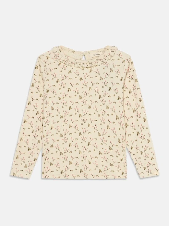 Obrázek produktu Lil'Atelier Tričko 'NMFLAGO' krémová / olivová / růžová