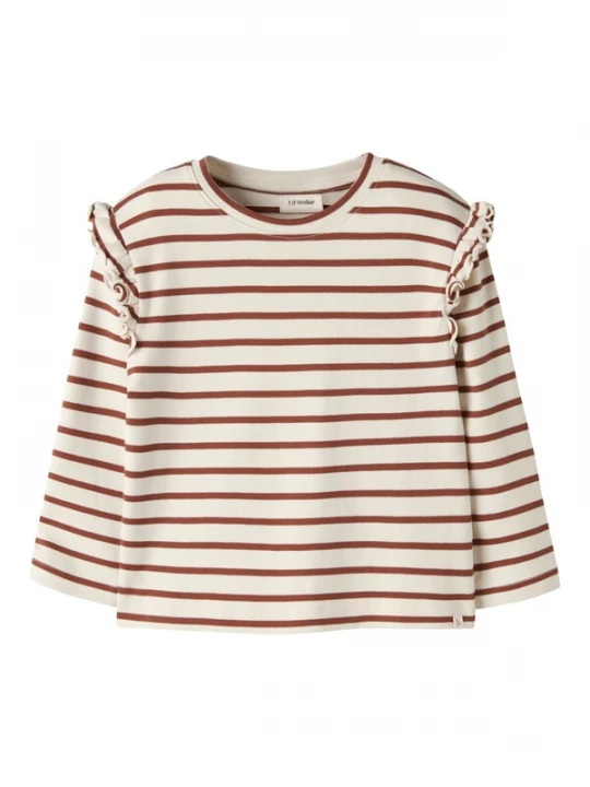 Obrázek produktu Lil'Atelier Tričko 'NMFLIMIA MIA' hnědá / offwhite