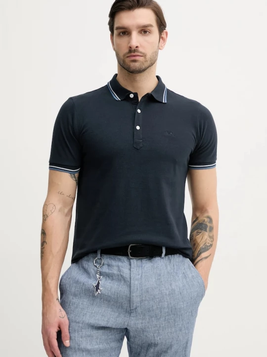 Obrázek produktu Lindbergh Bavlněné polo tričko Lindbergh námořnická modř