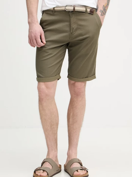 Obrázek produktu Lindbergh chino šortky pánské bavlněné s elastanem zelená