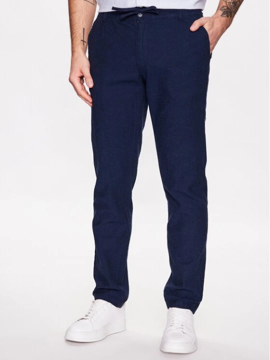 Obrázek produktu Lindbergh Kalhoty z materiálu 30-008003 Modrá Tapered Fit