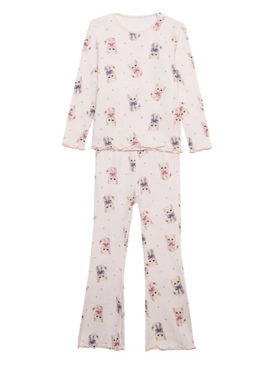 Obrázek produktu Lindex Pyžamo 'Kittens' pink / bílá
