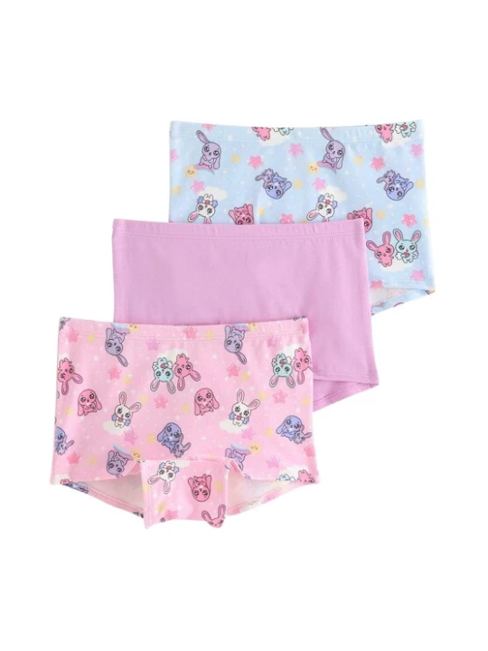 Obrázek produktu Lindex Spodní prádlo 'Kawaii Rabbit' světlemodrá / švestková / růžová / bílá