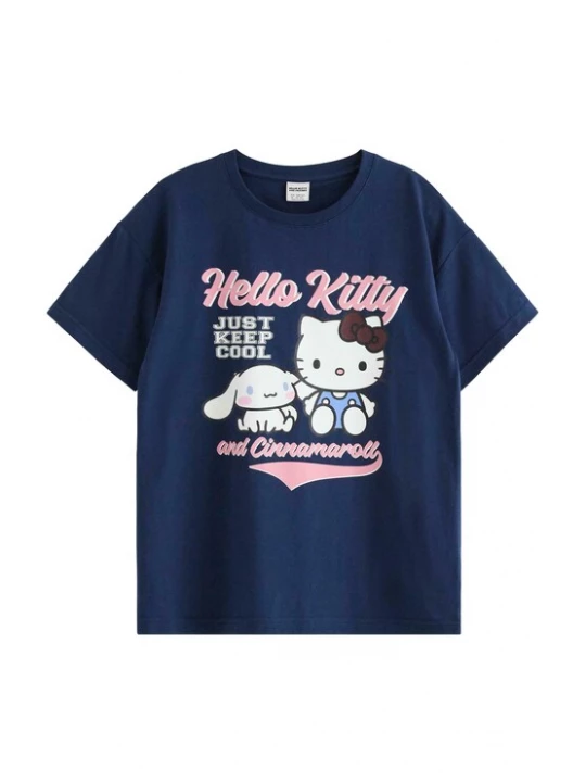 Obrázek produktu Lindex Tričko 'Hello Kitty' námořnická modř / pink / tmavě červená / bílá